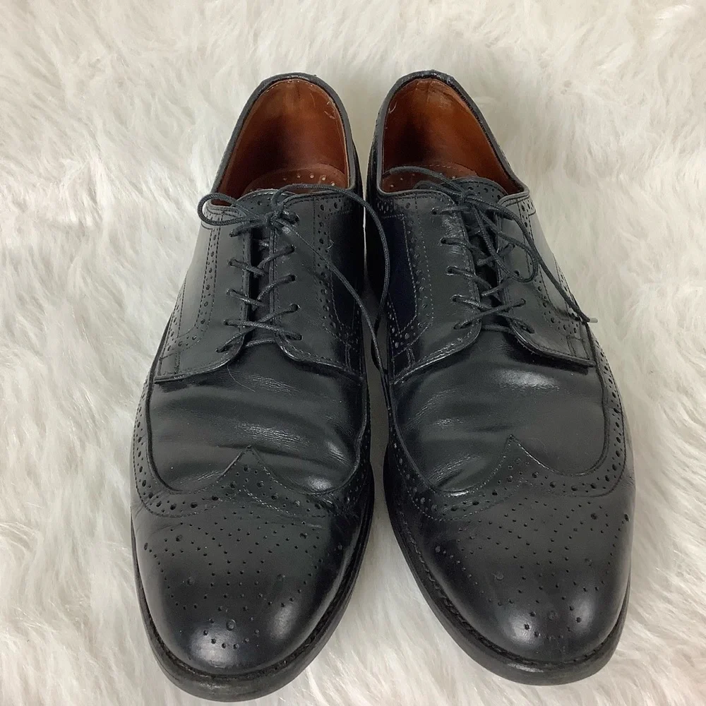 Allen Edmonds Lombard Black Leather Brogue Oxford Shoes 11
